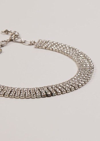 Phase Eight Sparkly Choker Jewellery Silver Australia | TZ2917460